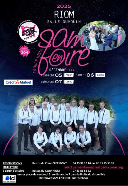 Le spectacle « SAM EN FOIRE » approche ! : Les Restos Puy-de-Dôme